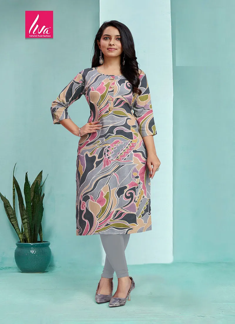 1 Selvi Ultra Premium Rayon Foil Printed Kurti Wholesale Market In Surat Catalog